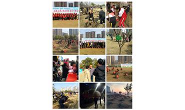 南通分公司與當(dāng)?shù)刂驹刚吖餐瑢?shí)現(xiàn)“同栽一棵樹(shù)，同抹一片綠”的夢(mèng)想